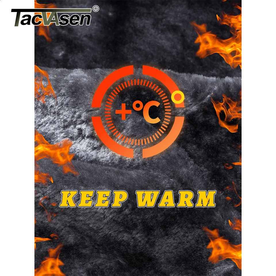 TACVASEN Winter Thicken Fleece Jacket Mens Waterproof Hiking Skiing Jackets Outdoor Mountain Trekking Windbreaker Parka Male 241105