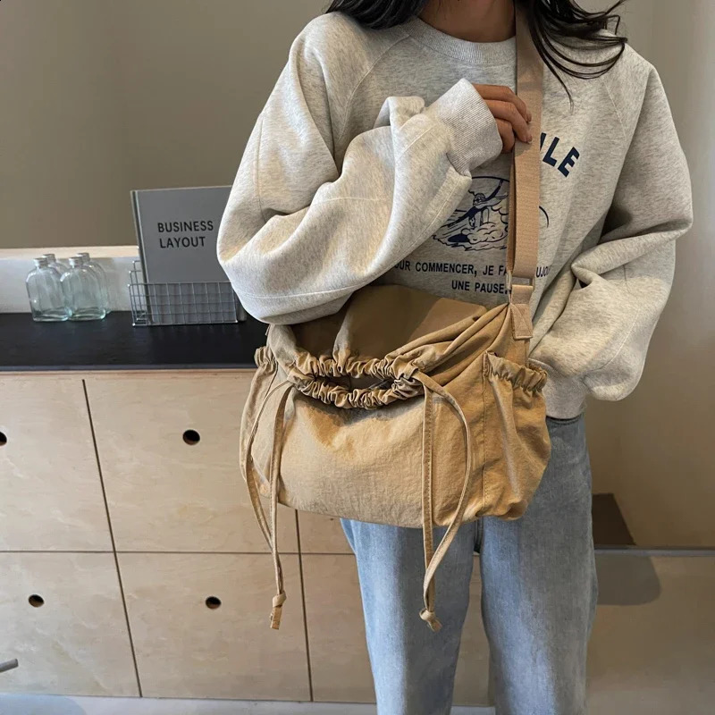 LEFTSIDE Soft Clothing Large Shopping Bag Underwear Shopping Bag Womens Shoulder Bag Trend Fashion Y2K Handbag 241105