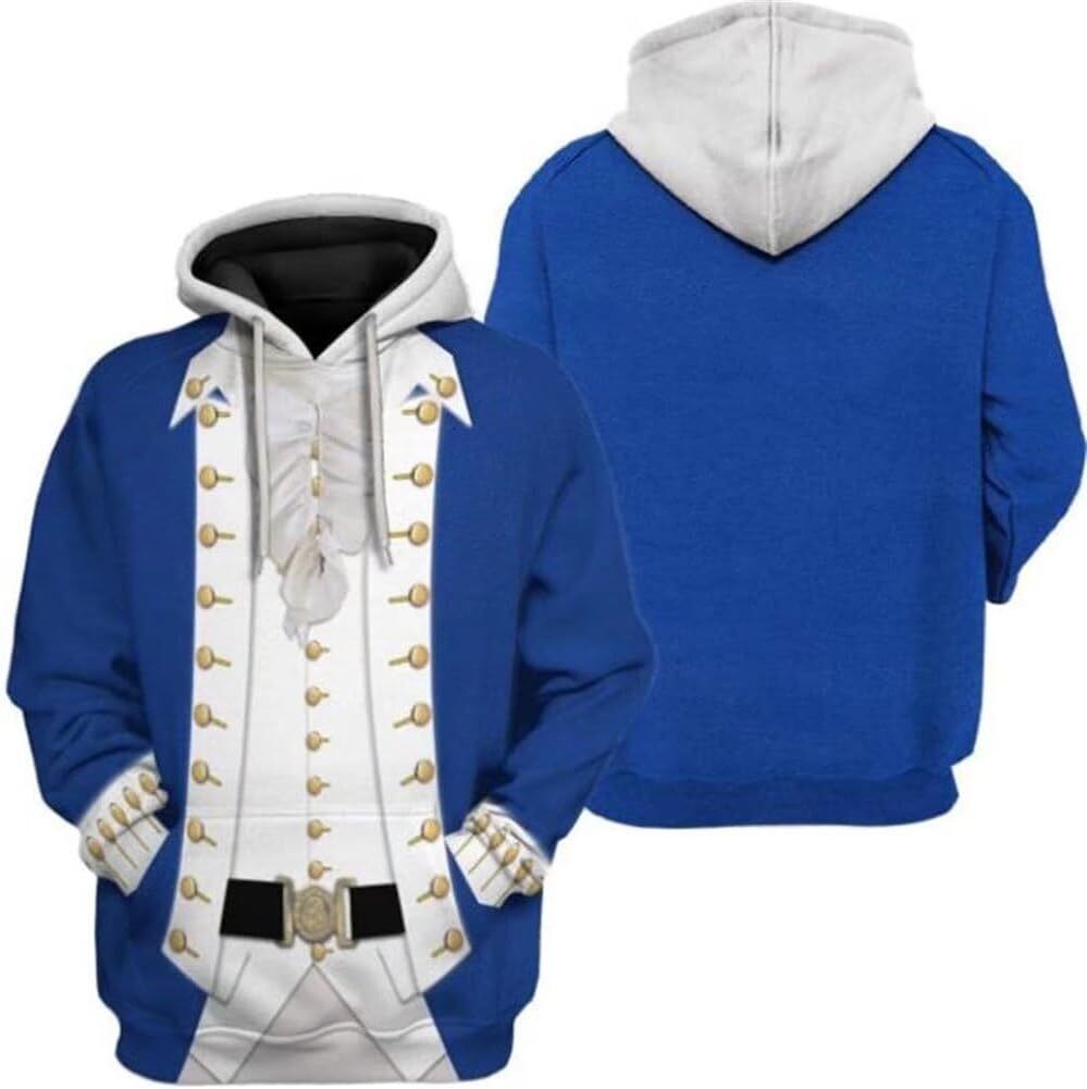 Hoodie for Mens Womens Adult Historical Hoodie Halloween Cosplay Costume 3D Pullover Sweatshirt Graphic Hoodies sweatshirt Pullover Long Sleeve Fashio