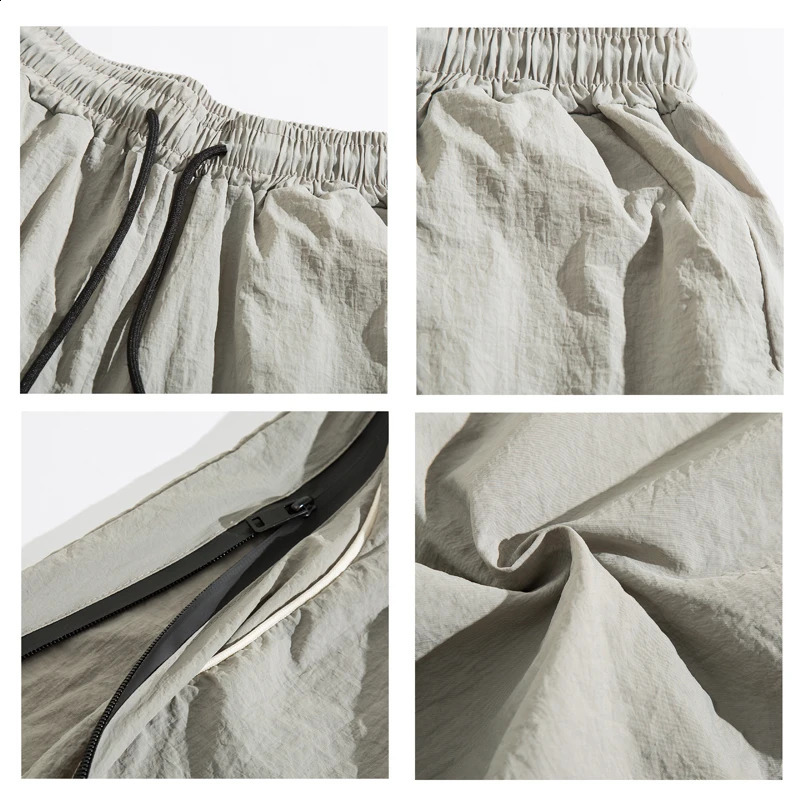 American Straight Mountaineering Pants Men Women Korean Version Loose Handsome Leisure n Zipper Mopping Wideleg 241105