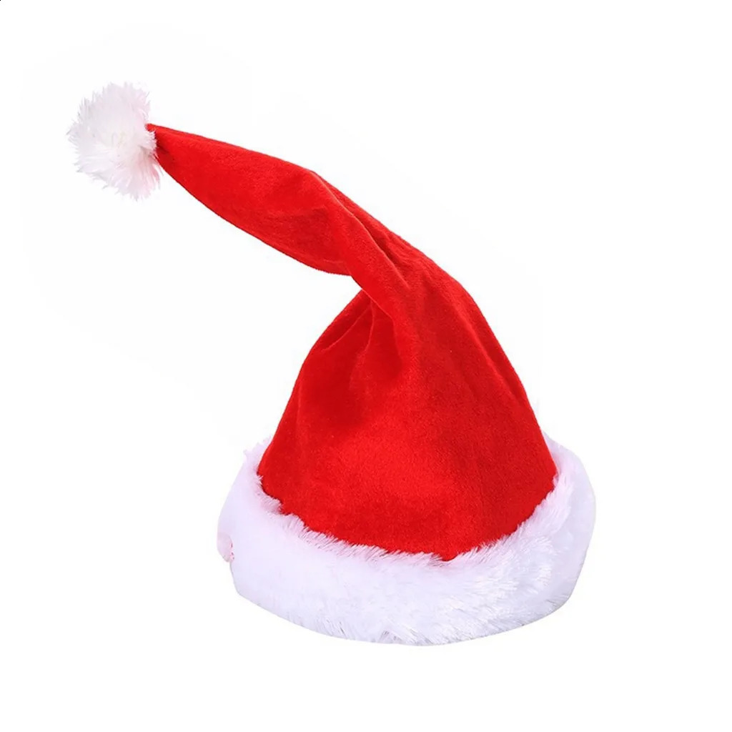 Creative music and dance Santa Claus fur hat singing and dancing electric patch work hat plush adult hat winter warm gift 241105