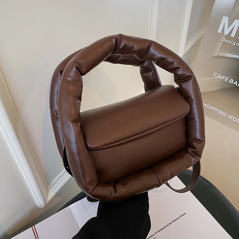 Fashion handbag womens shoulder bag PU leather space pad cotton cross body bag winter wallet 241105