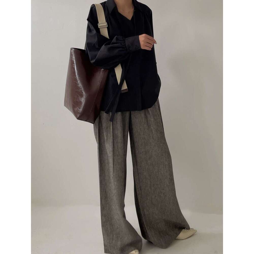 FIRMRANCH Cool Lazy Style Women's Large Capacity Top Coat Oil Wax Cowhide Contrast One Shoulder Tote Oblique Cross Bucket Bag