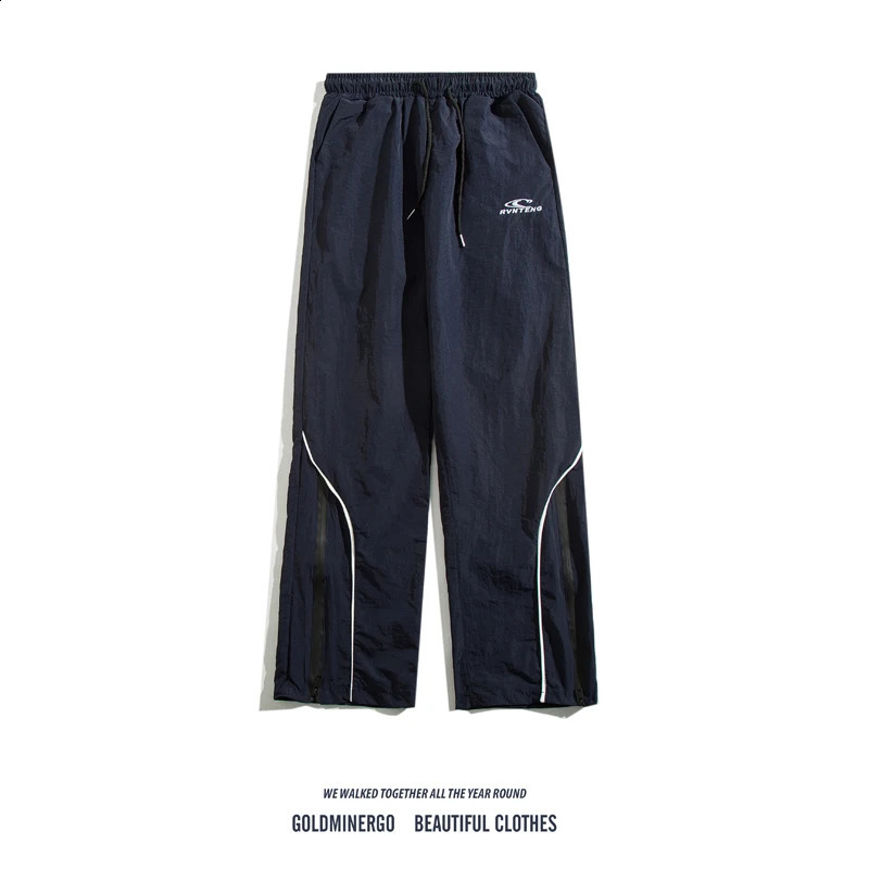American Straight Mountaineering Pants Men Women Korean Version Loose Handsome Leisure n Zipper Mopping Wideleg 241105