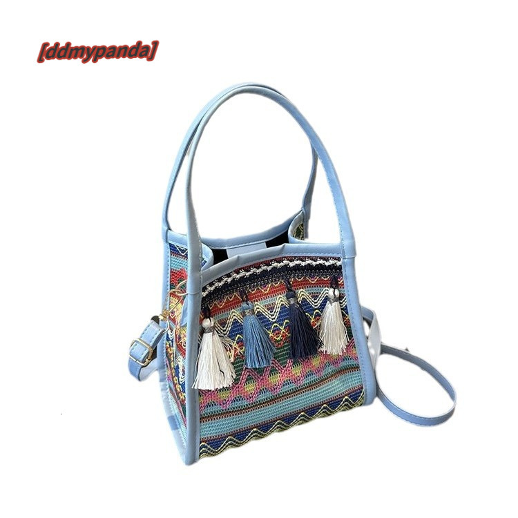 New ethnic style fashion women's handbag, trendy niche design, crossbody bag, tassel French stick bag #15 ddmypanda