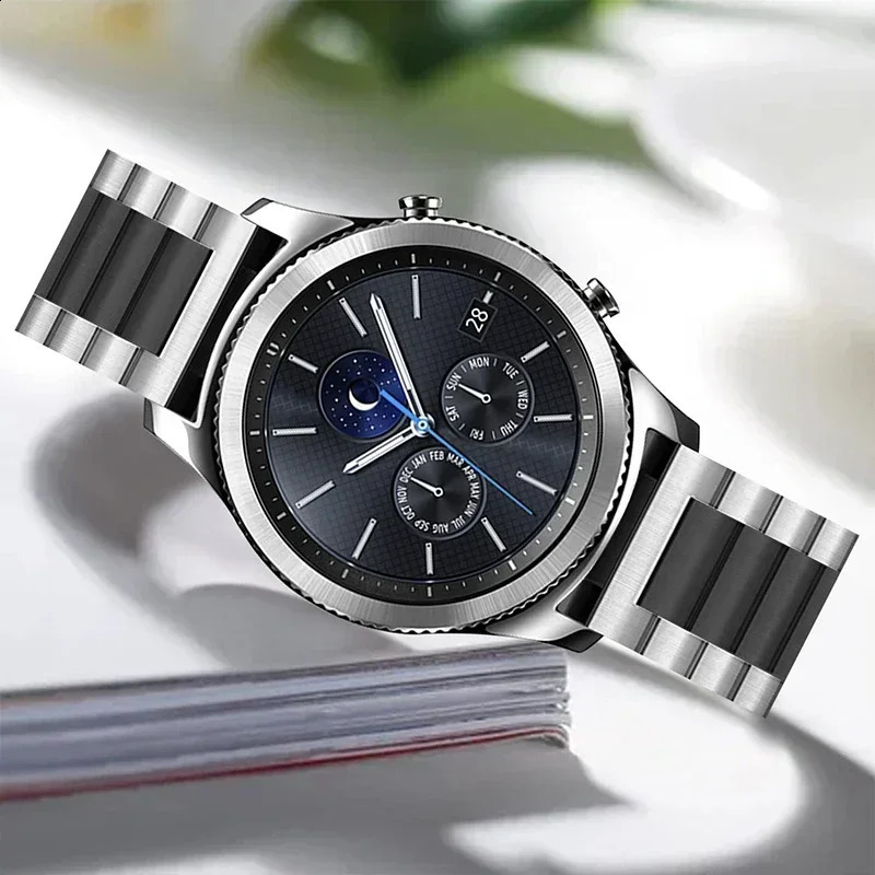Stainless Steel band Galaxy watch 7FE65 pro4Classic 20mm 22mm metal bracelet amazfit GTSGTR432emini strap 241105