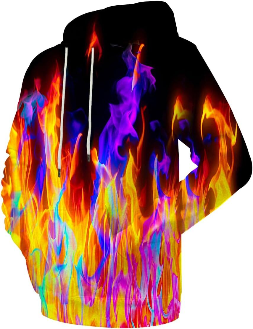 Hoodie for Mens Neutral Pattern Printed Hoodie 3D Colorful Novel Design with Pocket Graphic Hoodies sweatshirt Pullover Long Sleeve Fashionable, cool,