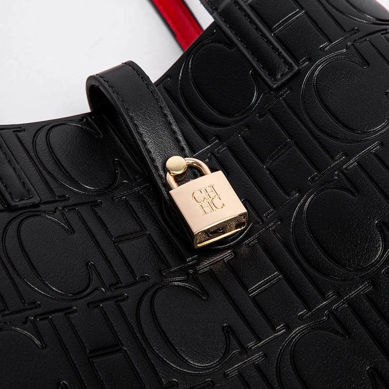 CH Fashion Brand Emed Pattern Leather Casual Messenger Bag Women's Fashionable Designer ddmymarket