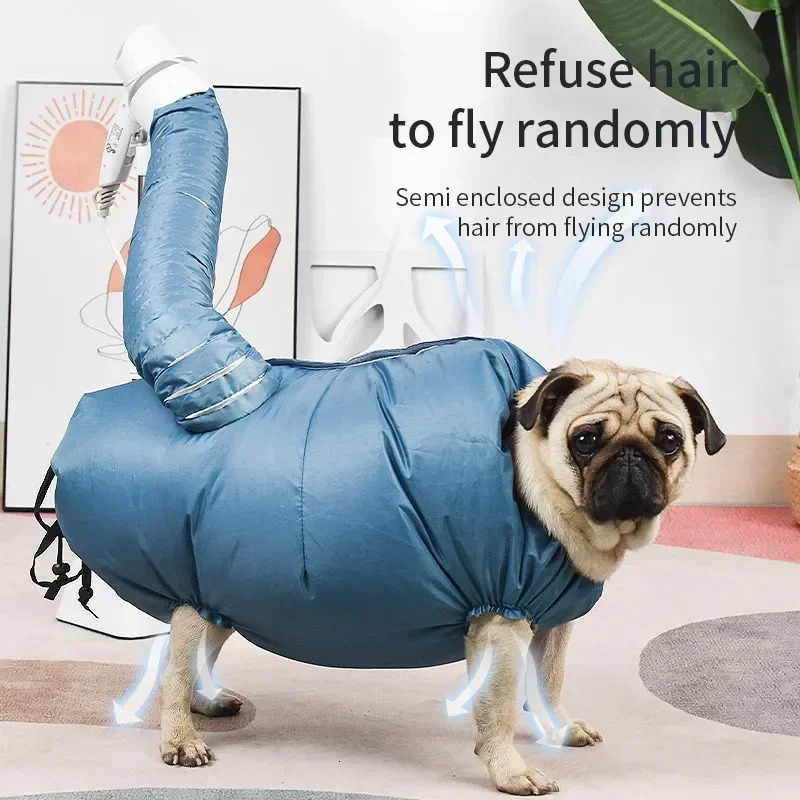 Folding Dog Hair Dryer Portable Pet Drying Bag Efficient Dogs Hair Dryers Blow Bag Cat Dryer Winter Pets Cleaning Accessories 241105