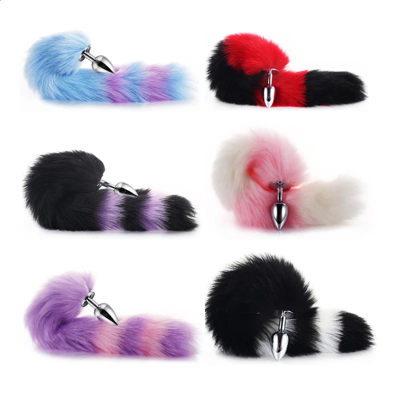 Anal Plug Fox Tail Faux Fur Couple Sex Toys Role Play Sexy Flirt for Gay Men Adult Shop 241105