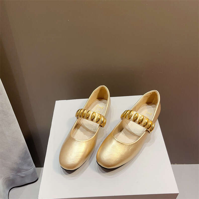 French Style Single Shoe Mary Jane Women's Korean Version Spring And Autumn New Flat Design Sense Soft Soled Bean Evening Shoes