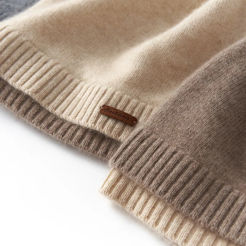 Soft Waxy Cashmere Hat Spring And Autumn Womens HighEnd DoubleLayer Color Knitted Warm Fashionable Baotou Casual 241105