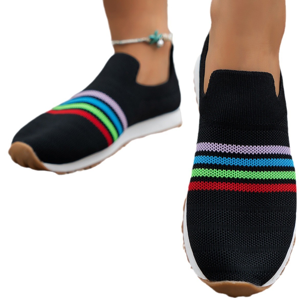 Breathable Flyknit Women's Athletic Shoes for Casual Wear Ideal for Autumn Outings