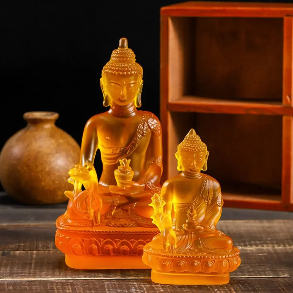 Resin Craft Medicine Buddha Statue Thai-style Zen Ornaments Resin Buddha Crafts Handmade Pharmacist Buddhist Sculpture 241105