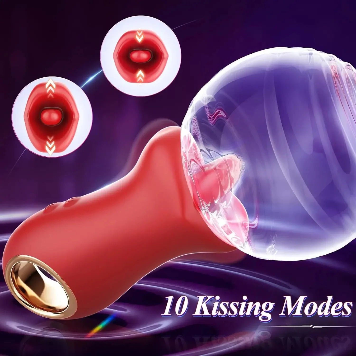 SUNFOO OfficialWebsite 10 Modes Tongue Licking Vibrator Big Mouth GSpot Nipple Massager Clitoral Stimulator Sex Toys For Women 241105