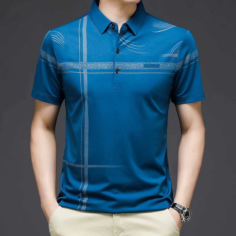 Mens casual and fashionable shirt breathable and comfortable embroidered top W241104
