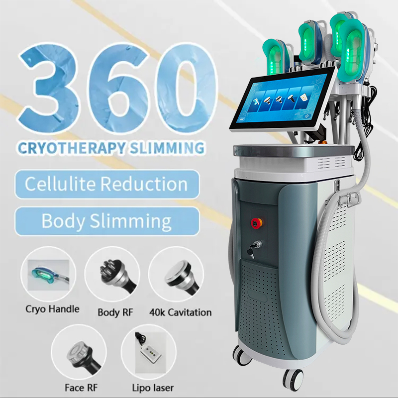 4D Maquina Cryolipolysis Laser Lipo Slimming RF Lose Weight Cavitation Cooling Fat Cryo Therapy Machine