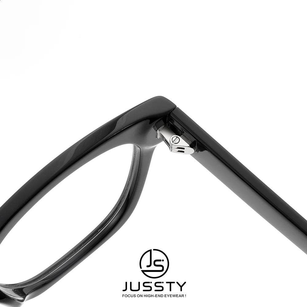 JUSSTY Optical Myopia Prescription Glasses Frame Men Square Acetate Eyeglasses Frame Women Transparent er 241105