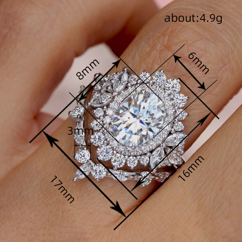 2024 Choucong Brand Couple Wedding Rings Vintage Jewelry 925 Sterling Silver Fill Oval Cut White 5A Cubic Zircon Party Women Eternity Bridal Crown Rin