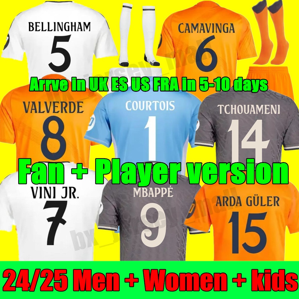 24 25 fans Player Soccer Jerseys 2024 2025 RODRGO BELLINGHAM football shirt camiseta de futbol men kids kit uniform MODRIC REAL TCHOUAMENI VINI JR MADRIDS MBAPPE