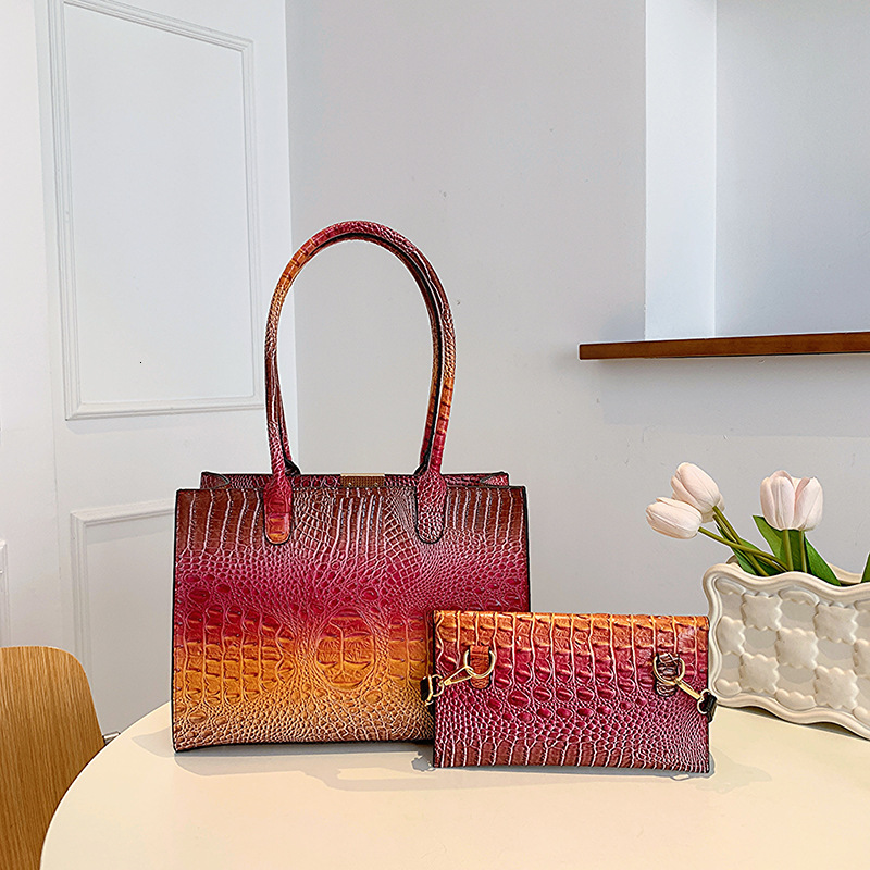 New handheld armpit crossbody bag with designer Brahman Crocodile pattern, fashionable bag