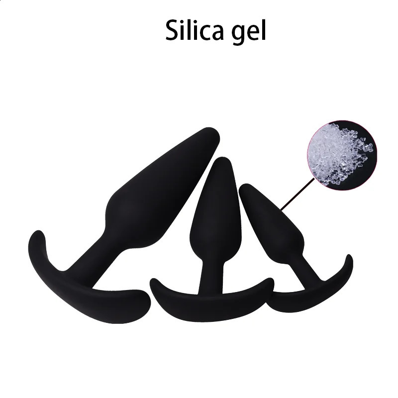 Prostate Massager 3 Different Size Silicone Plugs Anal Butt Plug Dilation Trainer Adult Games Sex Toys For Men Women 241105