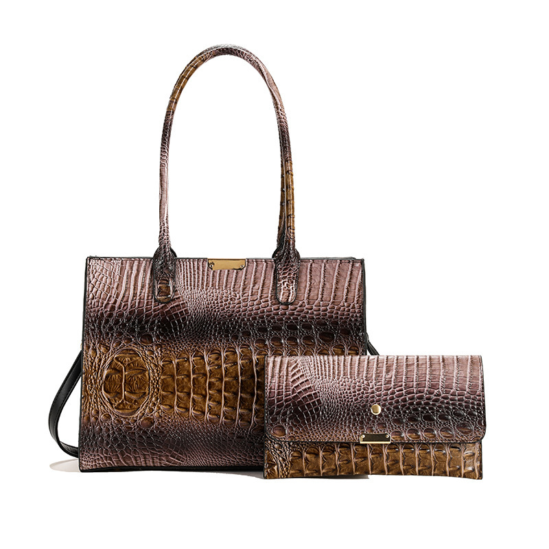 New handheld armpit crossbody bag with designer Brahman Crocodile pattern, fashionable bag