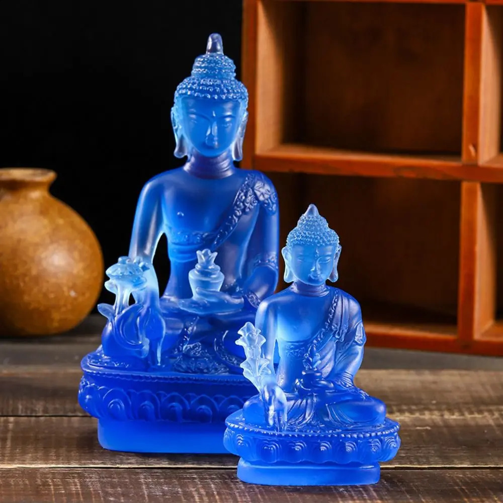 Resin Craft Medicine Buddha Statue Thai-style Zen Ornaments Resin Buddha Crafts Handmade Pharmacist Buddhist Sculpture 241105