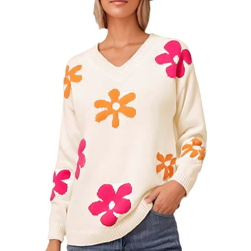 Spring Autumn Harajuku Streetwear Knitwear long sleeve knit Vintage Sweater Autumn Fashion Casual Loose Thick Women's Sweaters