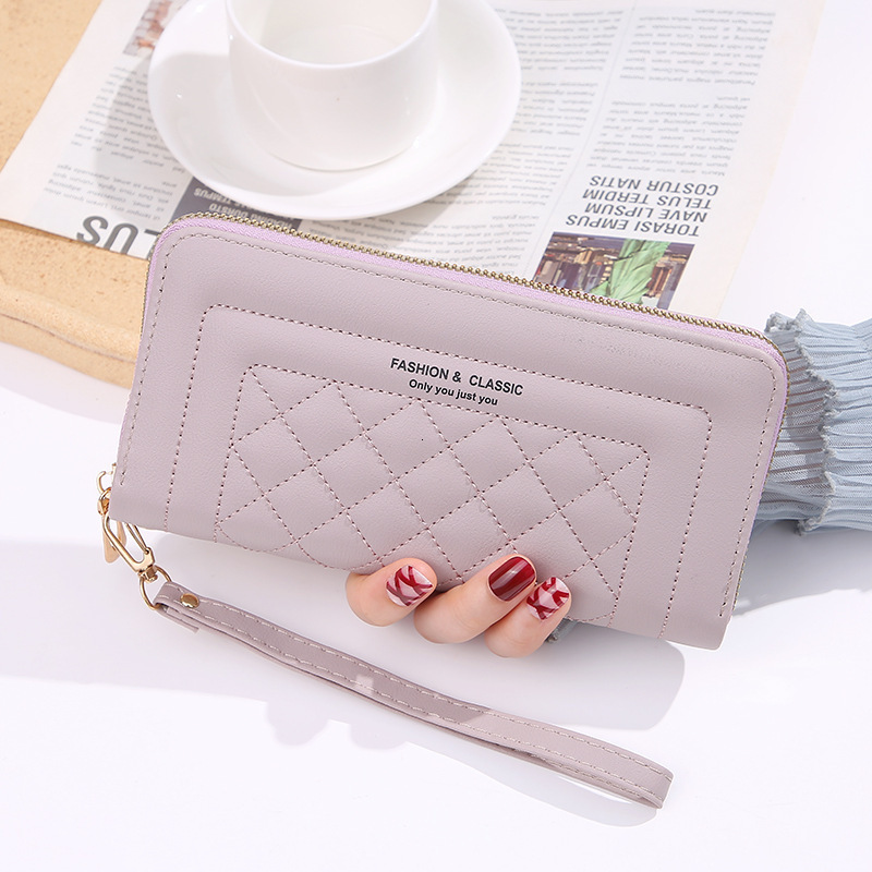 Women's Long New Style Simple And Fashionable Single Zipper Designer Large Capacity Multifunctional Handbag Wallet