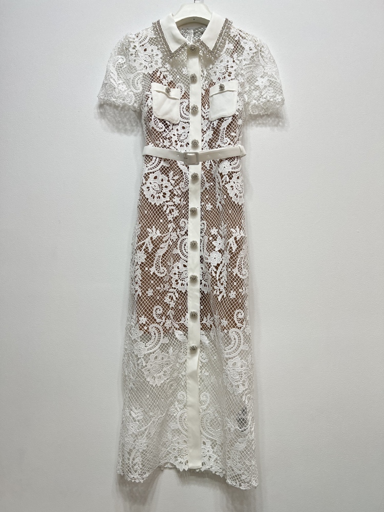 JAMERARY Quality Summer Pearls Dias Beaded Buttons Water Salute Wer Embroidery Lace Evening Prom Dress Women Holiday Robe