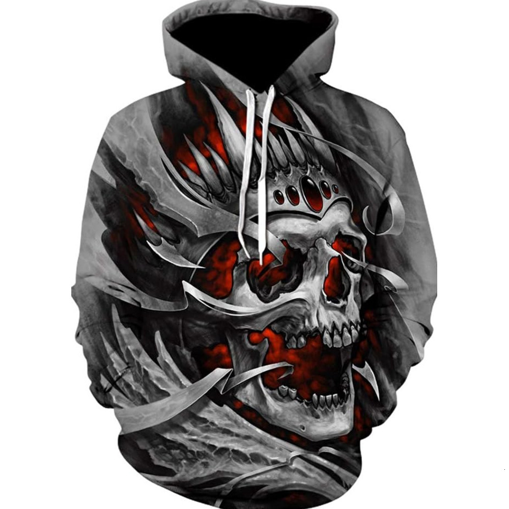 Hoodie for Mens Womens Hoodies Men Skull 3D Graphic Print Sweatshirts Pullover Tops with Pocket Graphic Hoodies sweatshirt keep warm