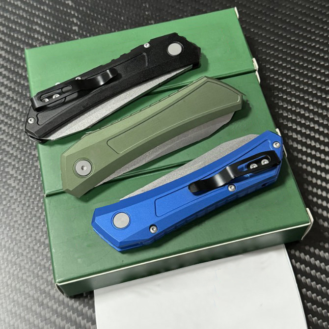 High Quality DS101 Folding Knife CPM-MagnaCut Stone Wash Tanto Blade Aviation Aluminum Handle Outdoor Camping Hiking Fishing EDC Pocket Knives