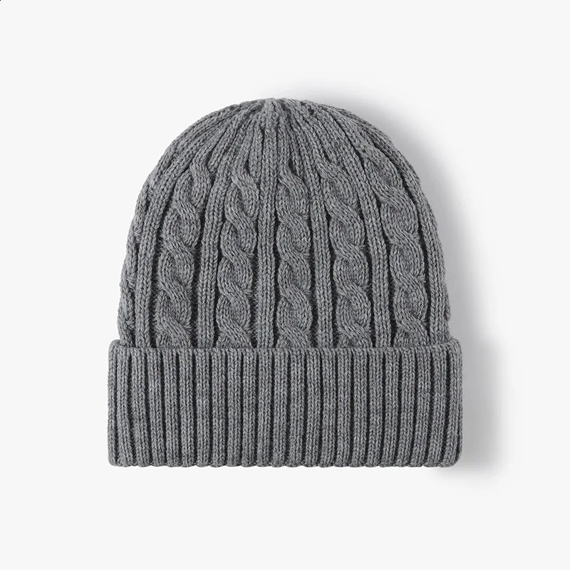 Winter Fleece Lined Thickened Jacquard Fashion Women Knitted hat Outdoor Keep Warm Ear Protection Beanie Windproof Men Wool Hat 241105