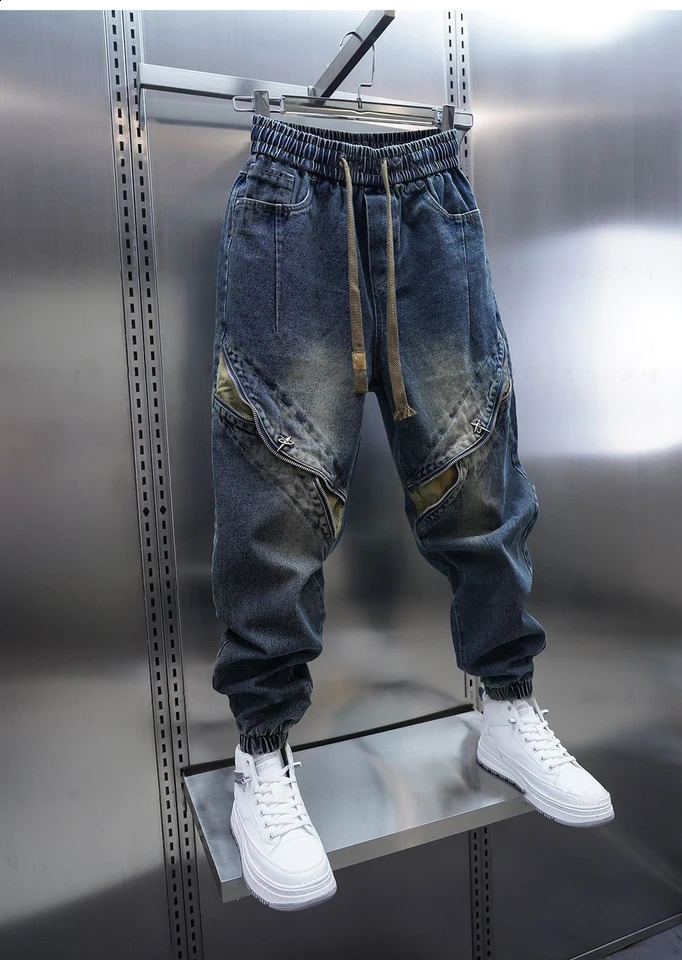 Harajuku Hiphop Street Jeans Patchwork n Baggy Pants Latest Fashion Trousers ner Mens Clothing 241105