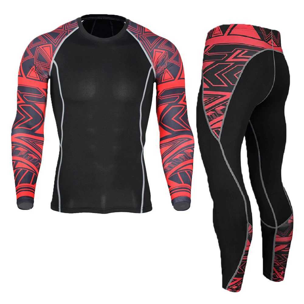 New mens hot underwear set compression sports set quick drying hot underwear mens clothing long Johns set X250129