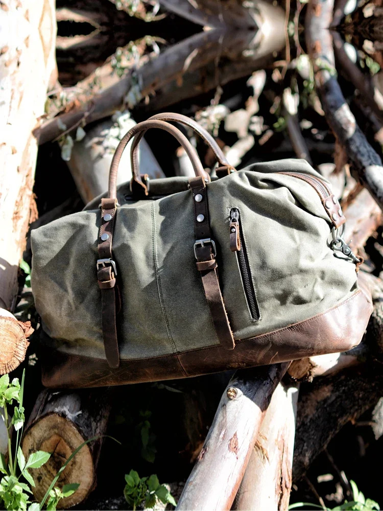 Batik Canvas Weekend Men Women's Large Travel Bags Waterproof Beach Hanging Lage Vintage Duffle Bag Shoulder