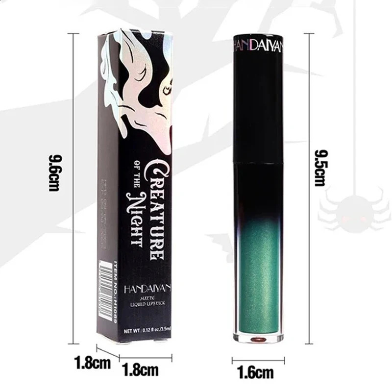 Black Green Purple Lipstick Christmas Halloween Lip Makeup Tint Moisturizing Waterproof Matte Lipstick Waterproof Lip Pigment 241105