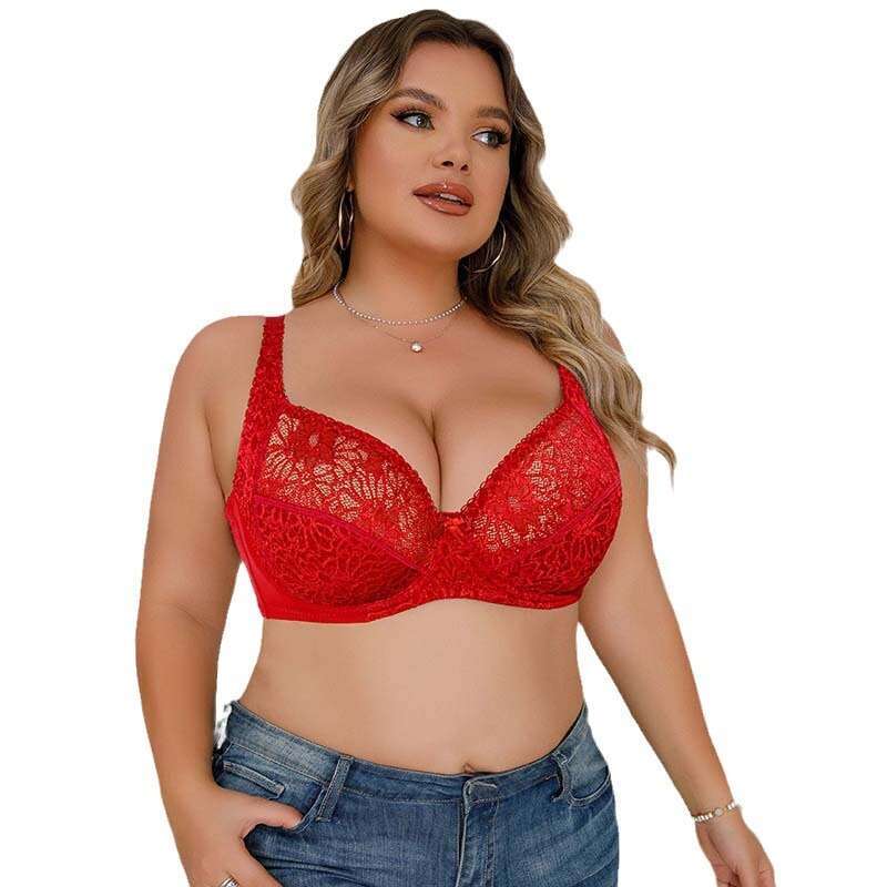 shanshi bra set Large size lingerie sexy lace gathered bra women's large bra new product