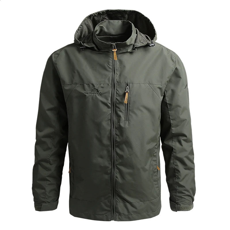 2024 Winter Jacket Fashion Coat Hoodies Camping Hiking Jacket Mens Casual Waterproof Jacket Windbreaker Men Outerwear Clothes 241105