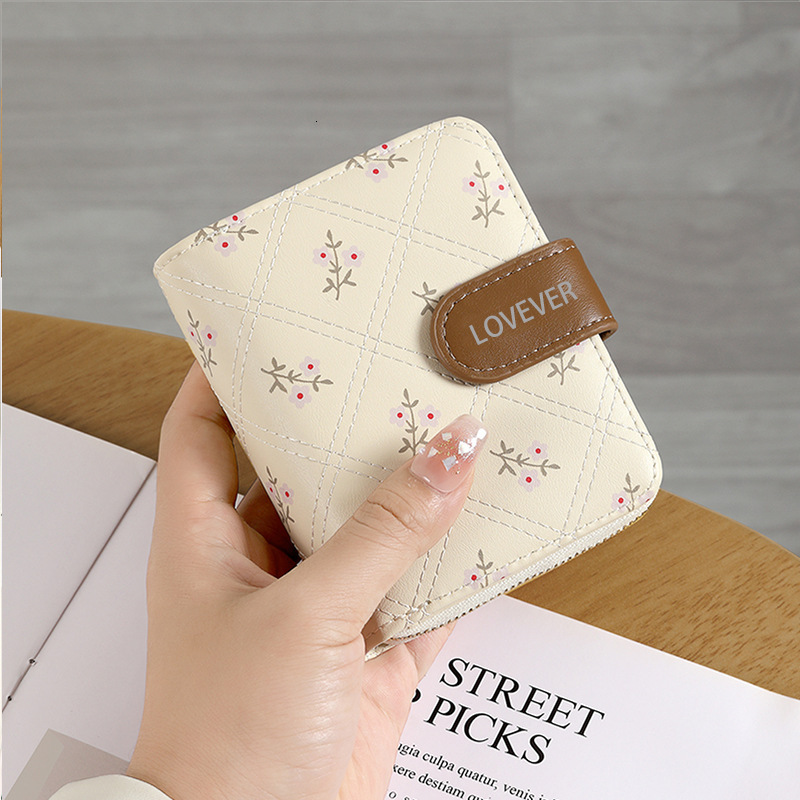 Small floral new coin purse, small wallet for women, high-end and minimalist printed women's wallet