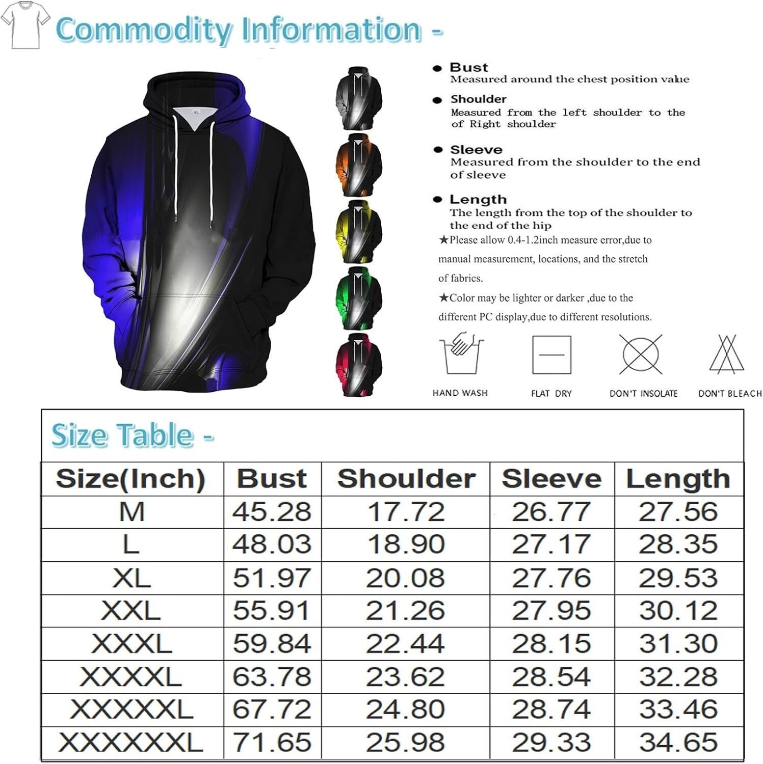 Hoodie for Mens Womens Mens Hooded Sweatshirt,Oversized 3D Graphic For Men Women Unisex Casual Funny Long Sleeve Pullover Graphic fashion