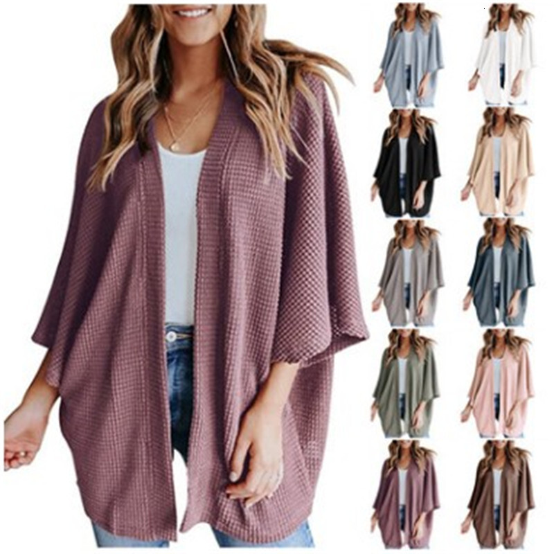 Autumn And Winter New Loose Cardigan Knitted Sweater T-Shirt Top Women's Clothing Cardigan Autumn Warm Clothing