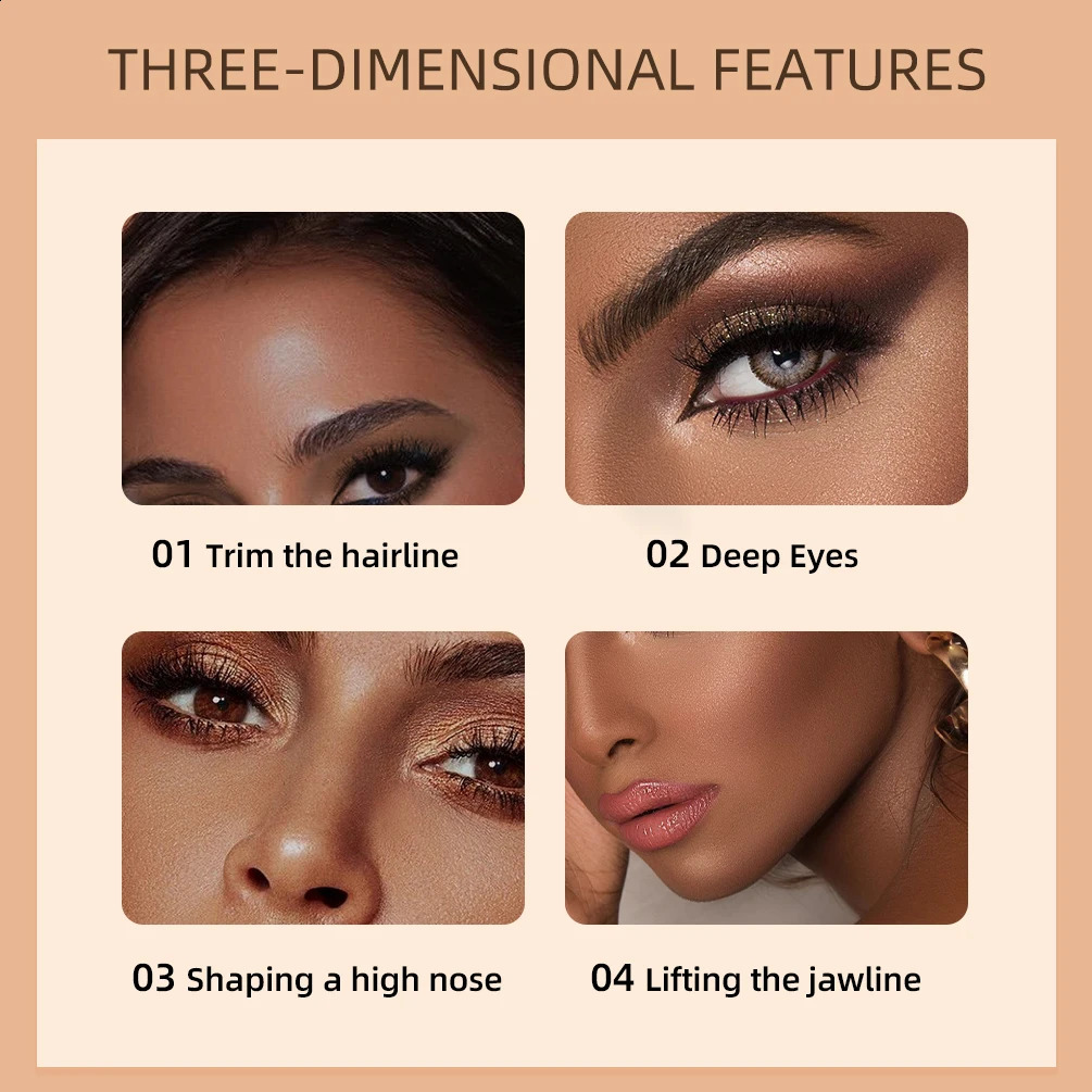 QI Face Liquid Contour With Cushion Applicator Natural Cream Moisturizing Multi-use Stick Contour Liquid Bronzer Makeup 241105