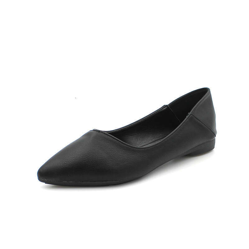 Versatile Non Tiring Single Shoe Women's Flat Bottom Sole Soft Surface Black Professional Work Shoes
