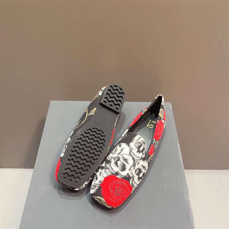 China-Chic Flat Sole Small Single For Women In South Korea Autumn New Style Versatile Shallow Mouth Trend Square Head Women's Shoes
