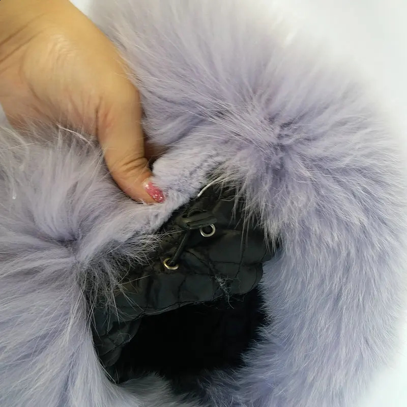 WNAORBM Real Rex rabbit Fox Fur Scarf Hat Soild White Winter Natural Hats Fashion n Keep Warm Young Lady 241105