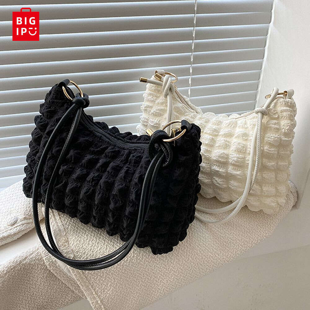 Designer Bag Canvas Wrinkle Bag Shoulder Bags Pleated Bubbles Handbags Padded Casual Underarm Quilted Bag Tote Cloud Bag tote bag