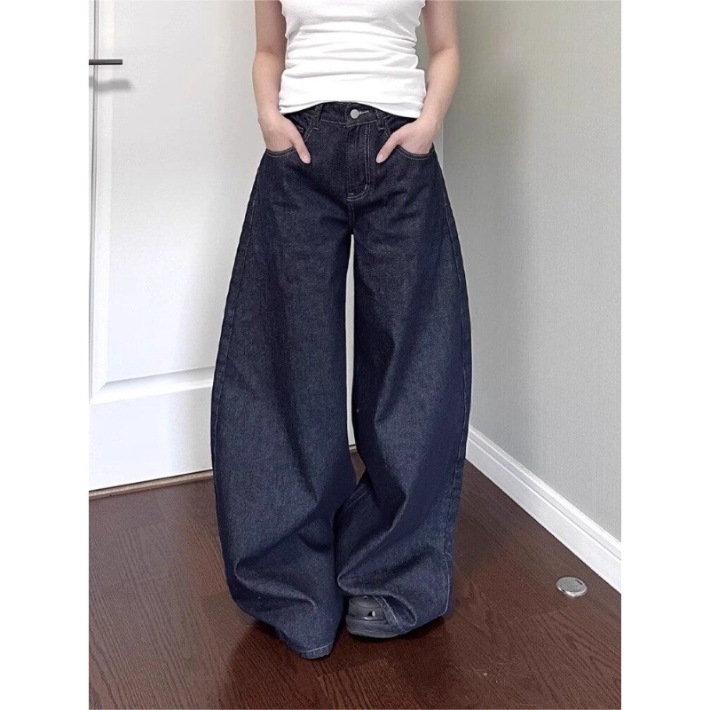 QWEEK Y2k Oversized Jeans Woman Streetwear Vintage Baggy Haruku Denim Pants Korean Fashion Spring Grunge Trousers Aesthetic