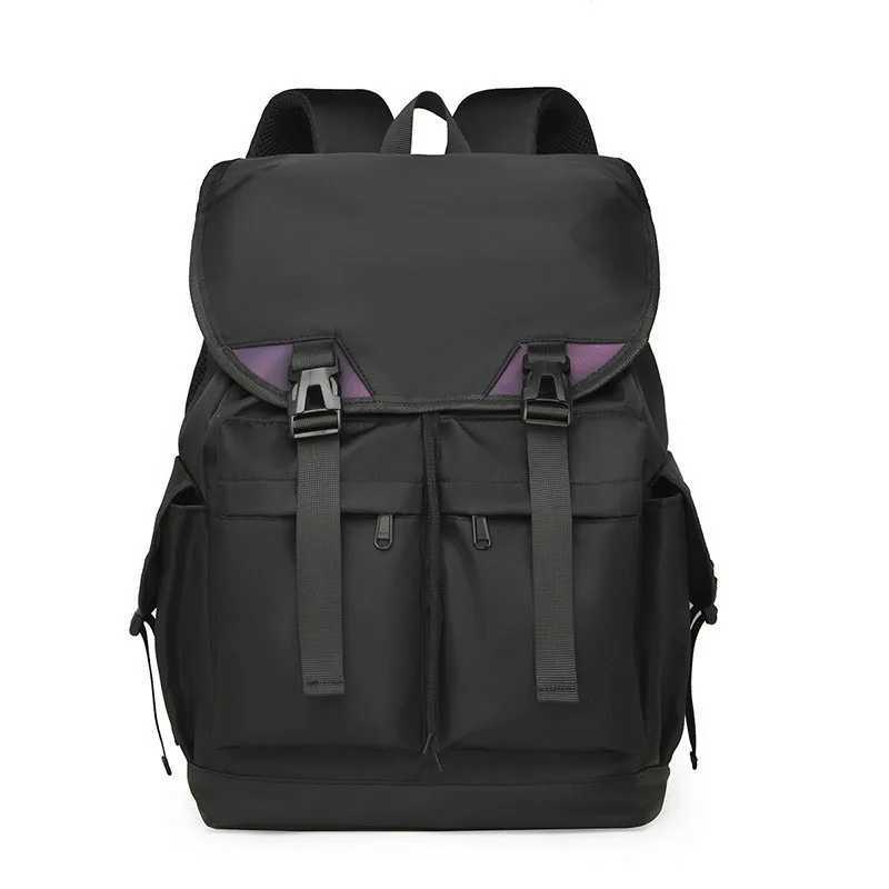 CMM New Fashion Trend Large Capacity Backpack Outdoor Leisure Solid Color Multi Layer Storage Waterproof Wear Resistant Nylon Cloth 241105